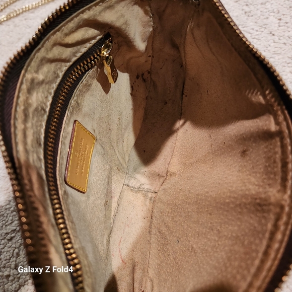 Vintage Monogram Pochette Clutch/Crossbody Purse With Gold Chain. - Picture 9 of 10